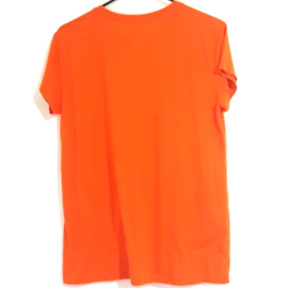 Hallo Queen Womens Sz M Orange with Gold Crown Short Sleeves Tee Shirt NWOT - Picture 2 of 8